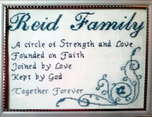 Our Family adapted for the Reid Family Zena Smith